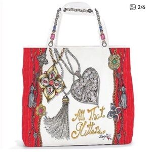 Brighton All That Glitters Canvas Tote NWT